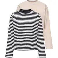 ONLY Shirts 'ONLHAPPY' beige / antracit