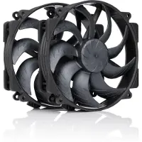 Noctua NF-A14x25r G2 PWM Sx2-PP chromax.black - Kabinet køler - 120mm - Sort