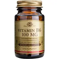 Solgar , Vitamin B6, 100 mg, 100 Vegetabilsk Capsler