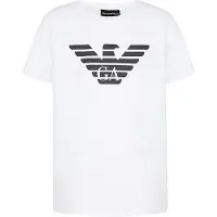 Emporio Armani T-shirt - Hvid m. Navy - - 6 år (116) - T-Shirt