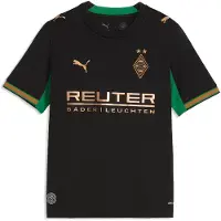 Puma Borussia Mönchengladbach 26/27 Away Jersey Youth, Shop, Black/Archive Green, 7-8Y