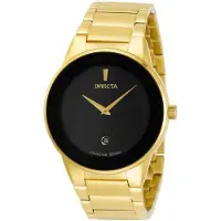 Invicta Herreur 30536 Sort/Gul guldtonet stål Ø40 mm