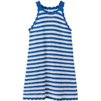 Mango KIDS Kjole 'Margot' blå / hvid