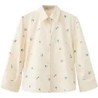 Mango Bluse pastelgul / grøn / hvid