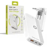 Mobile Origin 65W GaN III Slim Charger dual USB-C - Single USB-A white