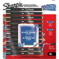Sharpie Creative akrylmarker Earth Tones, penselspids, 12-blister