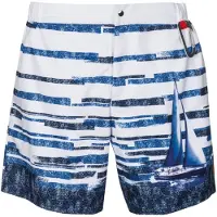 Wavebreaker Badeshorts marin / royalblå / hvid