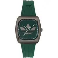Adidas Originals Analogt ur 'RETRO WAVE ONE' sølvgrå / smaragd