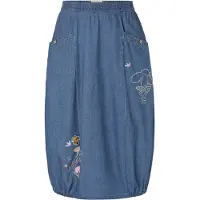 TATUUM Nederdel 'Melia' creme / blue denim / gul / rød