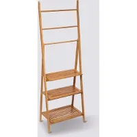 5 Five badeskabsløsning med 3 hylder og håndklædeholder, 153 cm, bambus