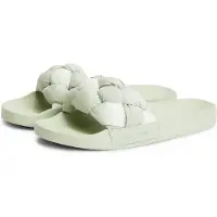 Tommy Hilfiger Pantoletter 'Embossed Braided Strap' lysegrøn