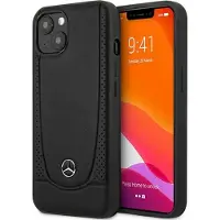 Mercedes Leather Urban Case for iPhone 15 Plus - Black