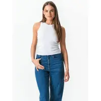 TeeShoppen Overdel ' Ribbed ' hvid