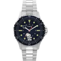 Timex Analogt ur sort / sølv