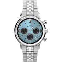 Timex Analogt ur blå / sølv
