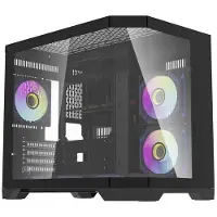 Darkflash Darflash FT418 computerkabinet + 6 aRGB-blæsere (sort)