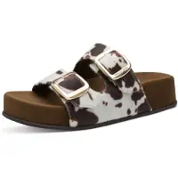 Marco Tozzi Pantoletter beige / hvid