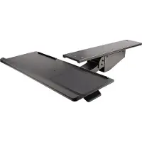 StarTech.com StarTech Under Desk Keyboard Tray, Full Motion & Height Adjustable Keyboard and Mouse Tray, 10 x 26 Platform, Ergonomic Sliding Computer Keyboard H