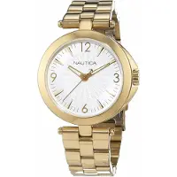 Nautica Dameur NAD14001L NLC Sølvfarvet/Gul guldtonet stål Ø37 mm