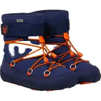 Affenzahn Vinterstøvler - Tex - Elephant - Barfod - Blå/Orange - - 27 - Vinterstøvle