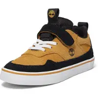 Timberland Timberlandunisex til børn. TB0A27T1EZ01 Stone Jump Sneakers i læder, brun (36), Fast, Velcro, Casual, børnetøj