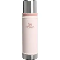 Stanley The Legendary Classic Bottle 20oz, Hammertone Rose Quartz 10-11345-0061 insulated bottle with pour-through stopper and cup, 590 ml