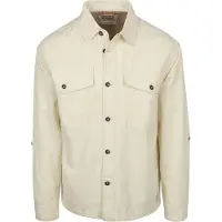 Scotch & soda Overshirt Bomud Hør Ecru Beige Off-white måe