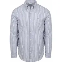 Mcgregor cGregor Skjorte Cotton Linen Stripes Indigo Blå åle