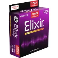 Elixir Phosphor Bronze Nanoweb 13-56 3 Pack
