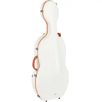 Gewa Polycarbonate Cello Case White and Orange