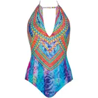 Sunflair Badedragt blå / orange / pink / hvid