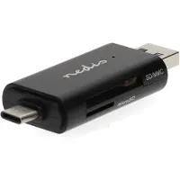 Nedis USB 3.2 Gen1-kortlæser med USB-C og USB-A til SD og microSD