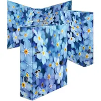 Herma ringmappe Blue Flowers motivmappe 7,0 cm DIN A4 (19557)
