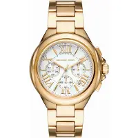 Michael Kors Kronografur til kvinder - - Camille - Guld - Rustfrit stål - 5 ATM