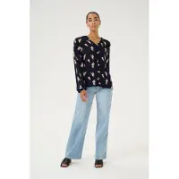 Kaffe Bluse 'Ellen' navy / grøn / pink