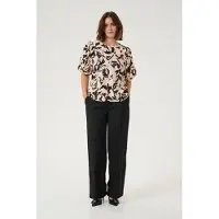 Kaffe Bluse 'Paco' beige / abrikos / sort