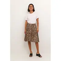 Kaffe Nederdel 'Amber' beige / brun / mørkebrun