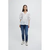 Ichi Bluse 'Folona' hvid