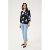 Kaffe Bluse 'KAedita Amber' dueblå / sort / hvid