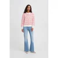 Ichi Cardigan 'IHBriellle CA5' lys pink / hvid