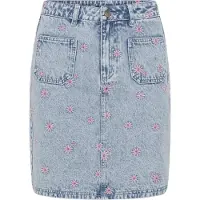 Kaffe Nederdel 'KABabena' blue denim / lyserød