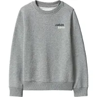 Calvin Klein Jeans Sweatshirt - Logo - Medium Grey/ Heather Grey - - 10 år (140) - Sweatshirt