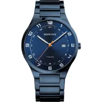 Bering Herreur 15139-797 Titanium Blå/Titanium Ø39 mm