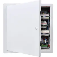 Vevor adgangspanel til gipsvægge, 39x39 cm adgangsdør i galvaniseret stål, letmonteret hængslet servicepanel med skruetrækkerlås, til lofts VVS og el, 37x37 cm udskæringsstørrelse hvid