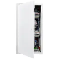 Vevor adgangspanel til gipsvægge, 77x39 cm adgangsdør i galvaniseret stål, letmonteret hængslet servicepanel med skruetrækkerlås, til lofts VVS og el, 37x75 cm udskæringsstørrelse hvid