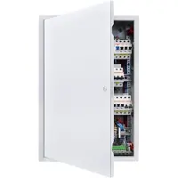 Vevor adgangspanel til gipsvægge, 64x44 cm adgangsdør i galvaniseret stål, letmonteret hængslet servicepanel med skruetrækkerlås, til lofts VVS og el, 42x62 cm udskæringsstørrelse hvid