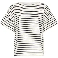 PULZ Bluse sort / hvid