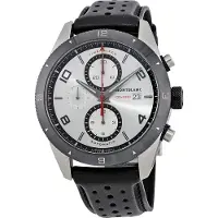 Mont Blanc Herreur 116100 Timewalker Sølvfarvet/Læder Ø43 mm