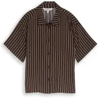 Tom Tailor DENIM Bluse mørkebrun / hvid