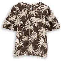 Tom Tailor DENIM Bluse elfenben / mørkebrun